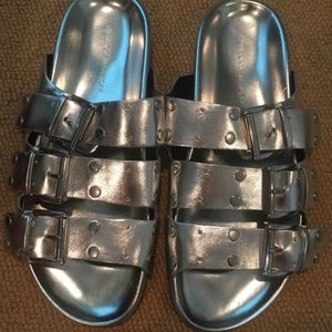 authentic unworn Rebecca Minkoff Silver Sandals